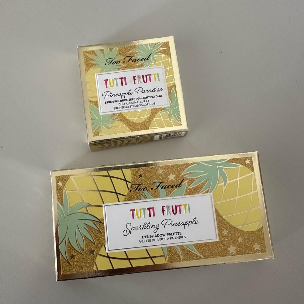 TOO FACED sparkling pineapple palette & bronzer highlighter duo